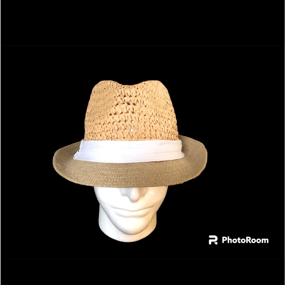 Straw fedora hat